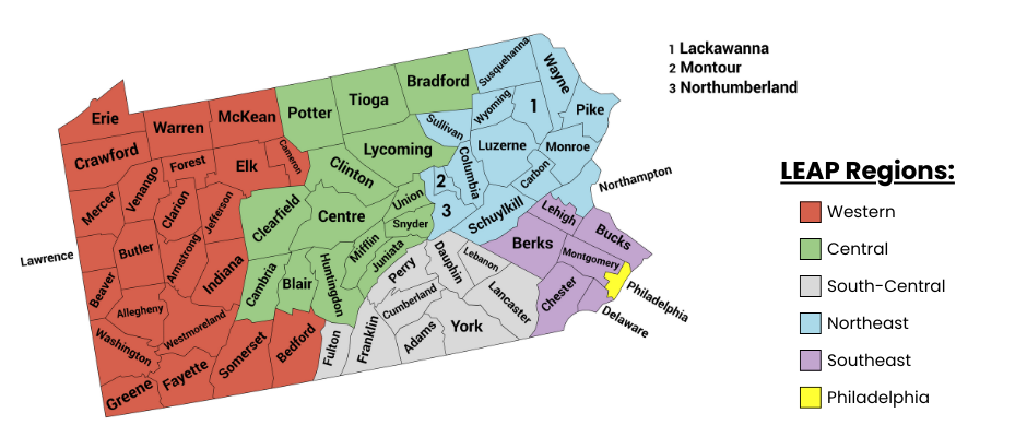 LEAP-Regions-Web The six LEAP Regions.