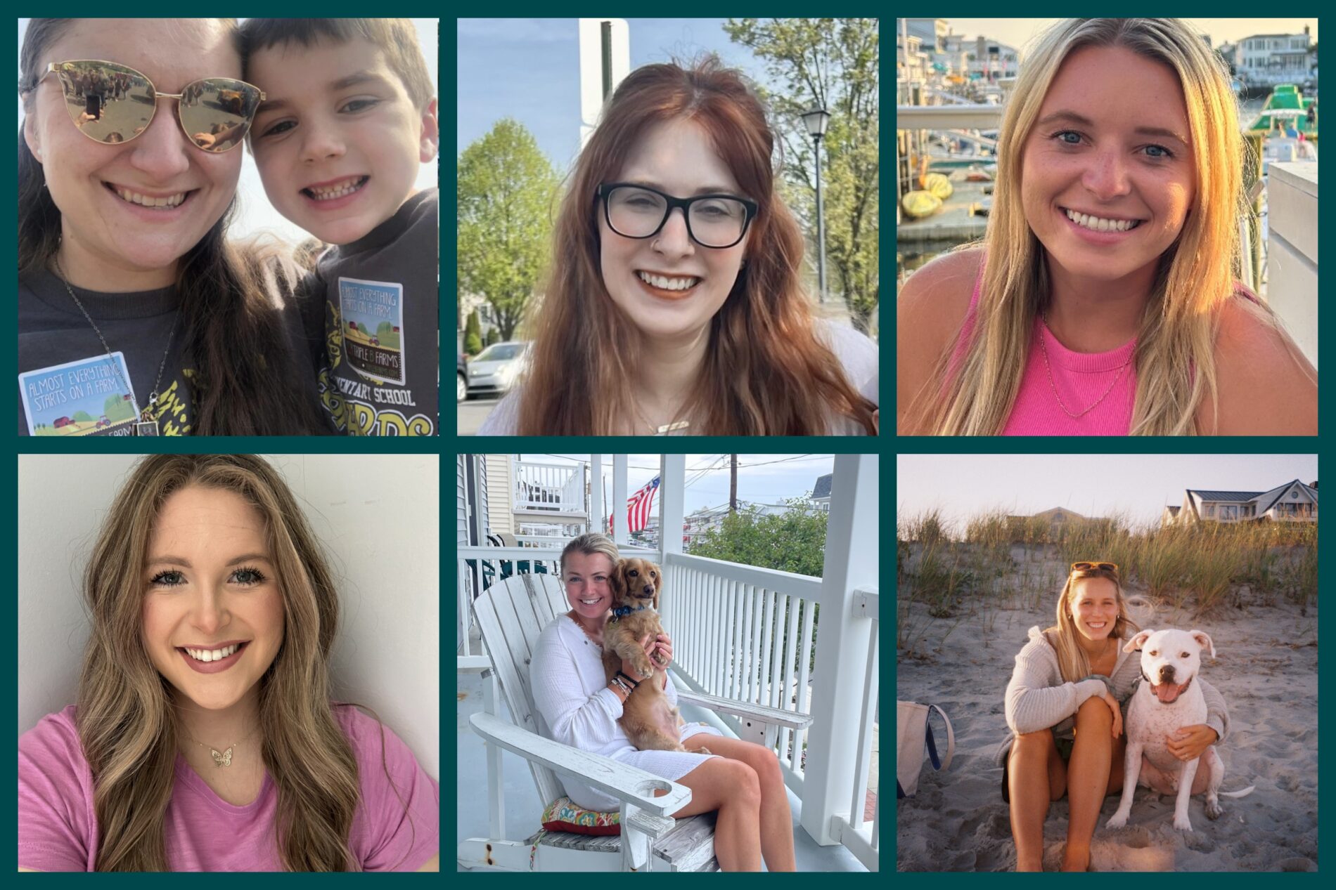 A collage of pictures of Kindergarten teachers at Insight PA.